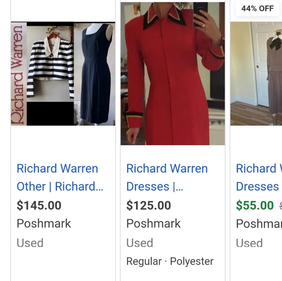 Richard Warren Vintage 100% Wool Floral Dress 10 - Picture 11 of 11